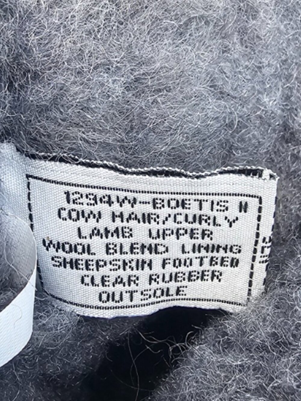 💋SHOWSTOPPERS!💋 Bearpaw 100% Curly Mongolian Fur Boots in Purple Gray - Picture 14 of 14